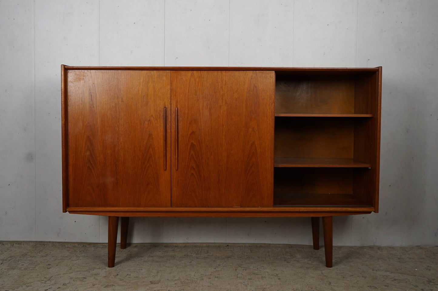 Danish Teak Highboard Sideboard 60s Mid Century Vintage