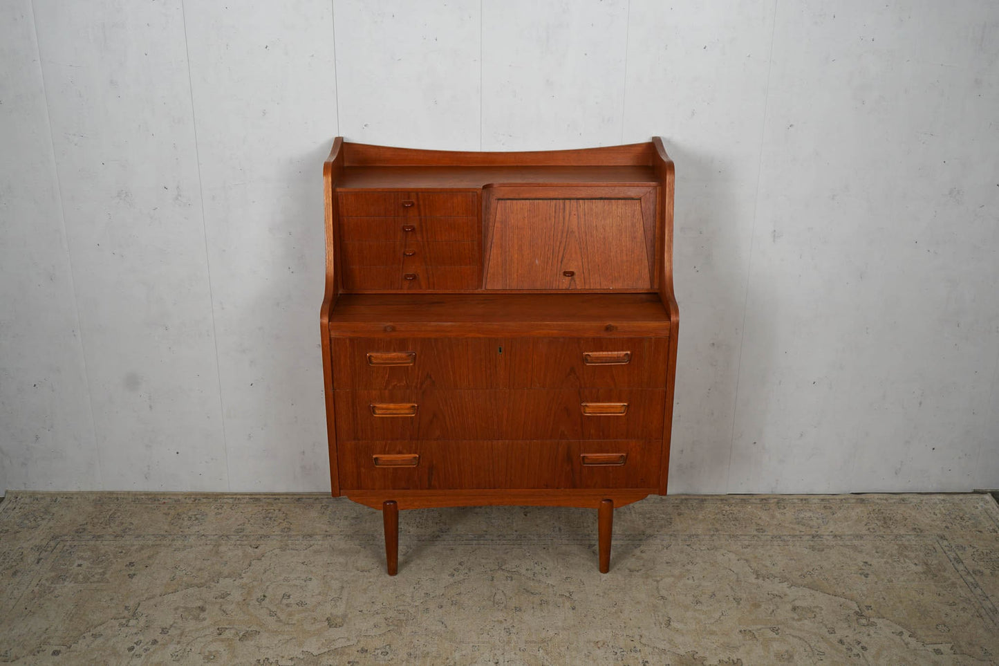 Danish Teak Chest of Drawers Secretary 60s Mid Century Vintage