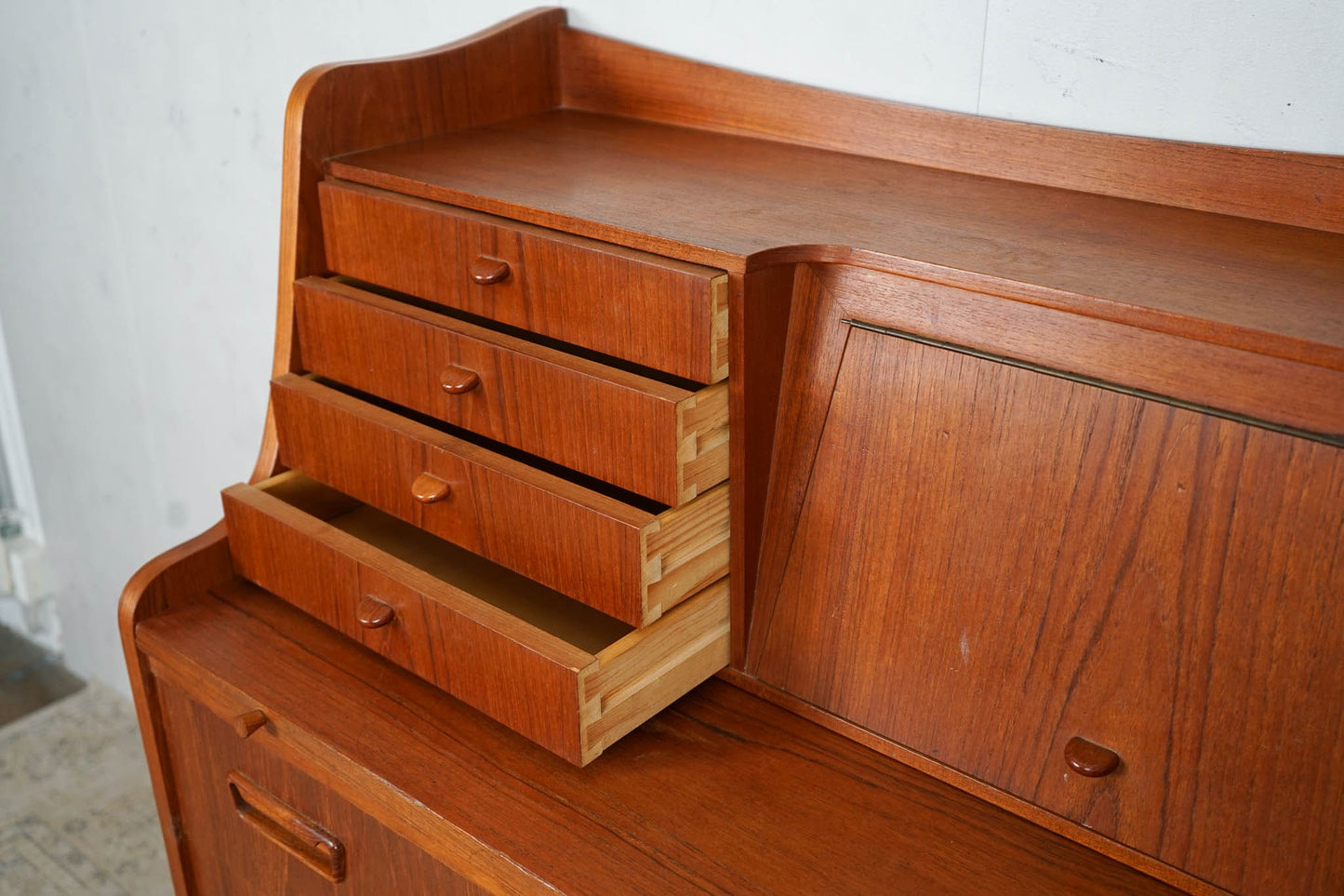 Danish Teak Chest of Drawers Secretary 60s Mid Century Vintage