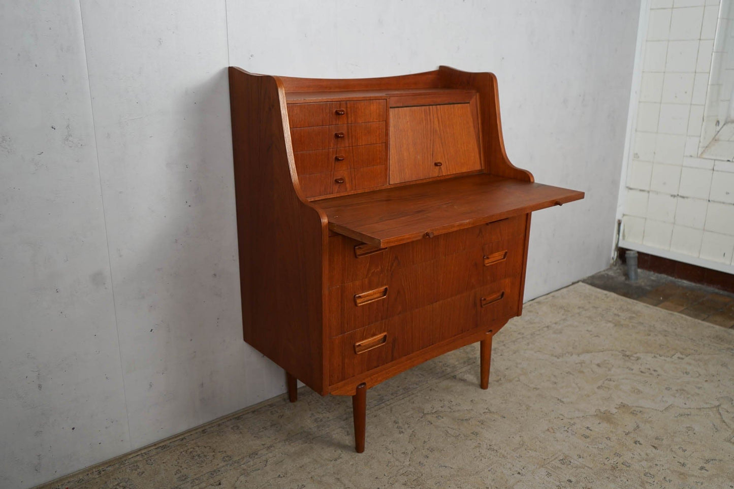 Dänische Teak Kommode Sekretär 60er Mid Century Vintage