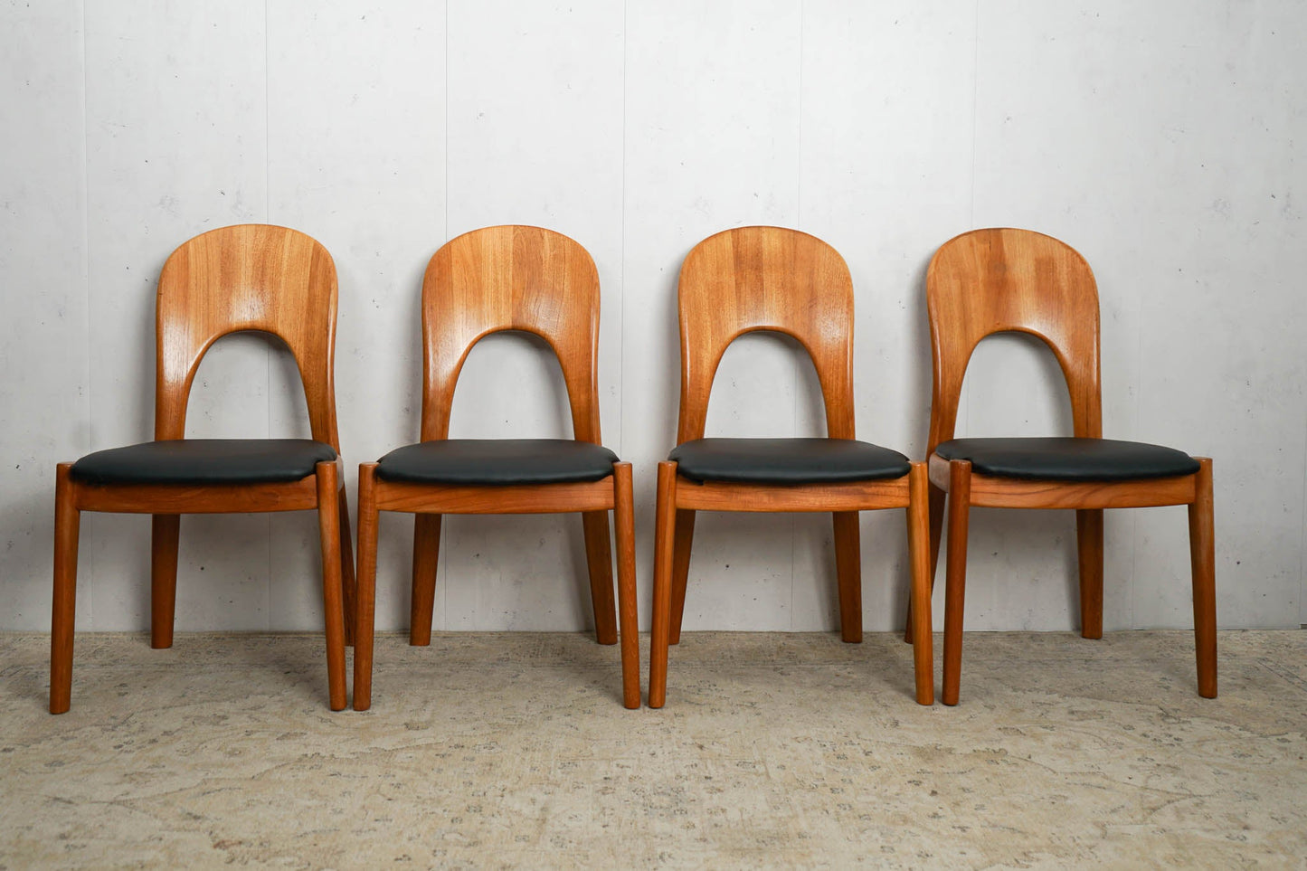 1 von 4 Dänischen Teak Stühlen von Niels Koefoed Esszimmerstuhl Vintage