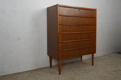 Dänische Teak Kommode Tallboy Retro 60er Mid Century Vintage