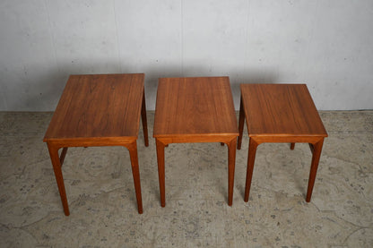 Teak Satztische Couchtisch Dänisch Mid Century Vintage