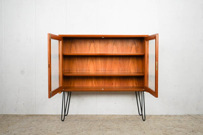 Teak display cabinet shelf 60s mid century retro vintage