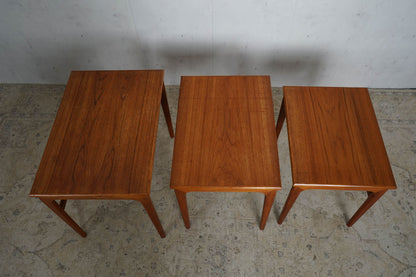 Teak Satztische Couchtisch Dänisch Mid Century Vintage