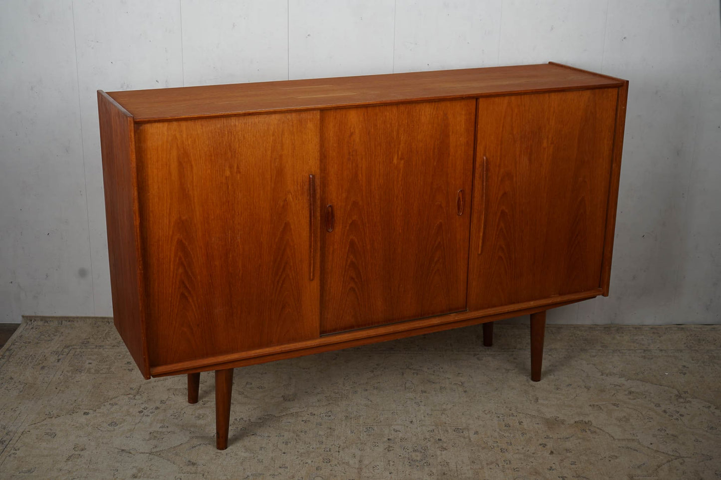 Danish Teak Highboard Sideboard 60s Mid Century Vintage