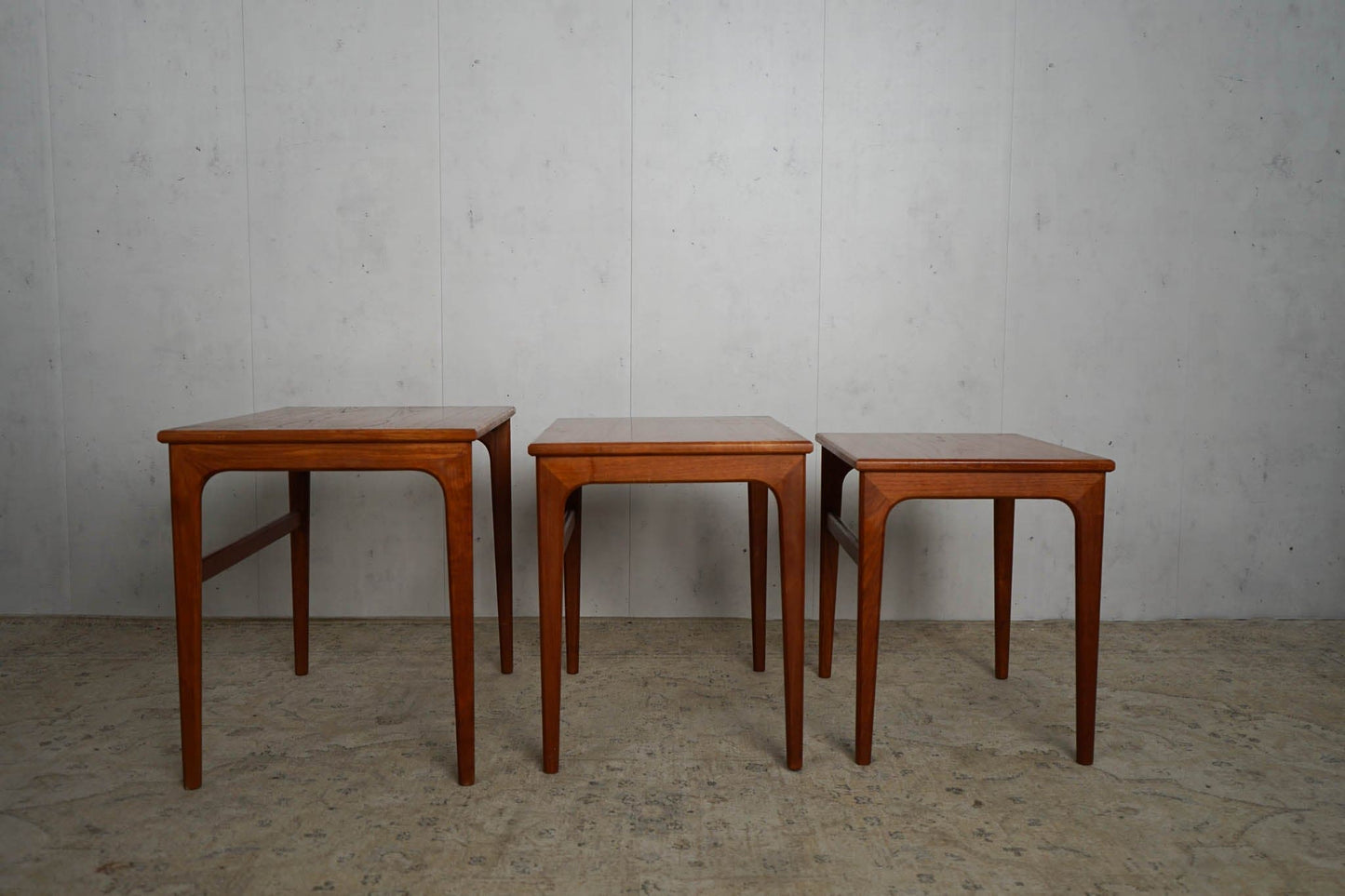 Teak Satztische Couchtisch Dänisch Mid Century Vintage