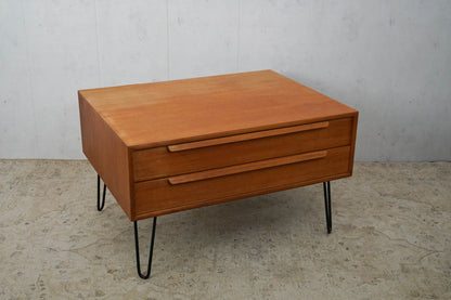 Commode en teck Rétro Danois Mid Century Hairpin 100cm Vintage