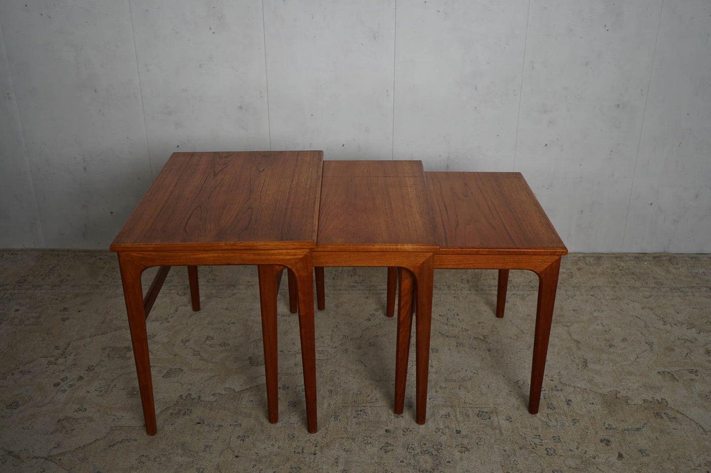 Teak Satztische Couchtisch Dänisch Mid Century Vintage