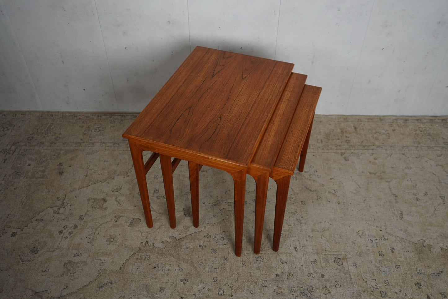 Teak Satztische Couchtisch Dänisch Mid Century Vintage