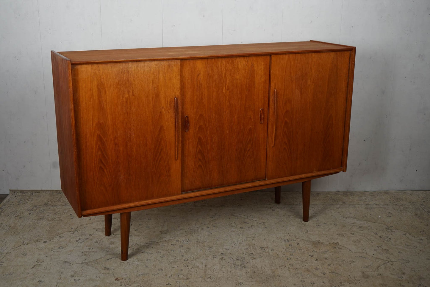 Danish Teak Highboard Sideboard 60s Mid Century Vintage