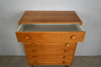 Commode danoise en teck Tallboy années 60 Mid Century Vintage