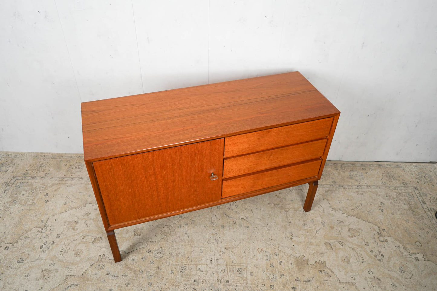 Commode buffet en teck danois Mid Century 110cm vintage