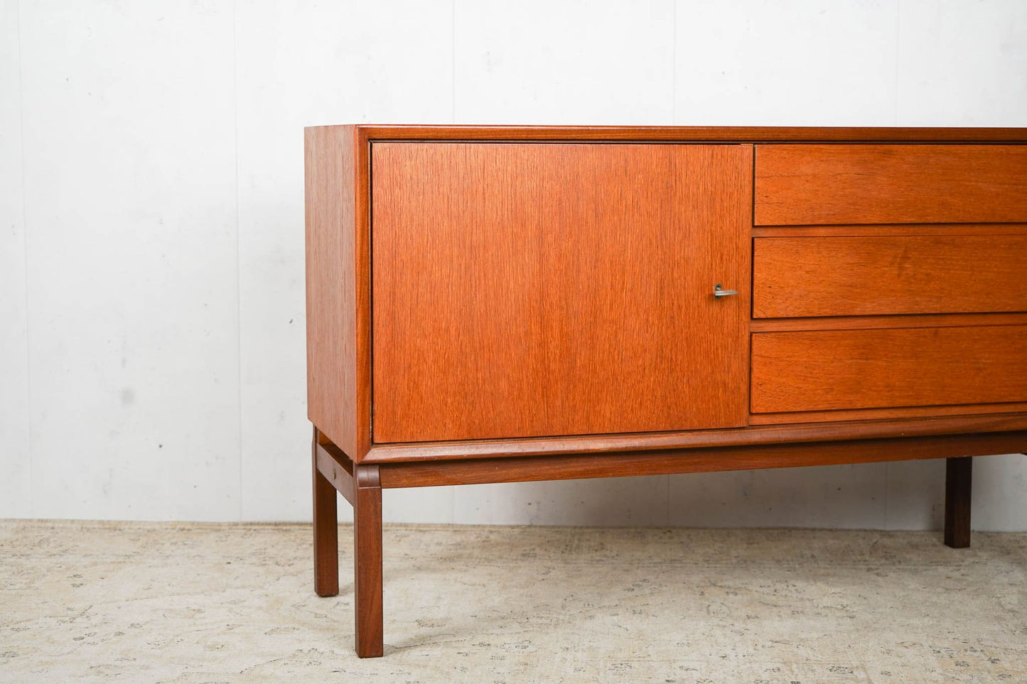 Commode buffet en teck danois Mid Century 110cm vintage