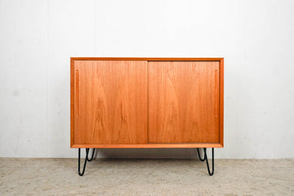 Teak Vinyl Sideboard Plattenschrank Mid Century Vintage