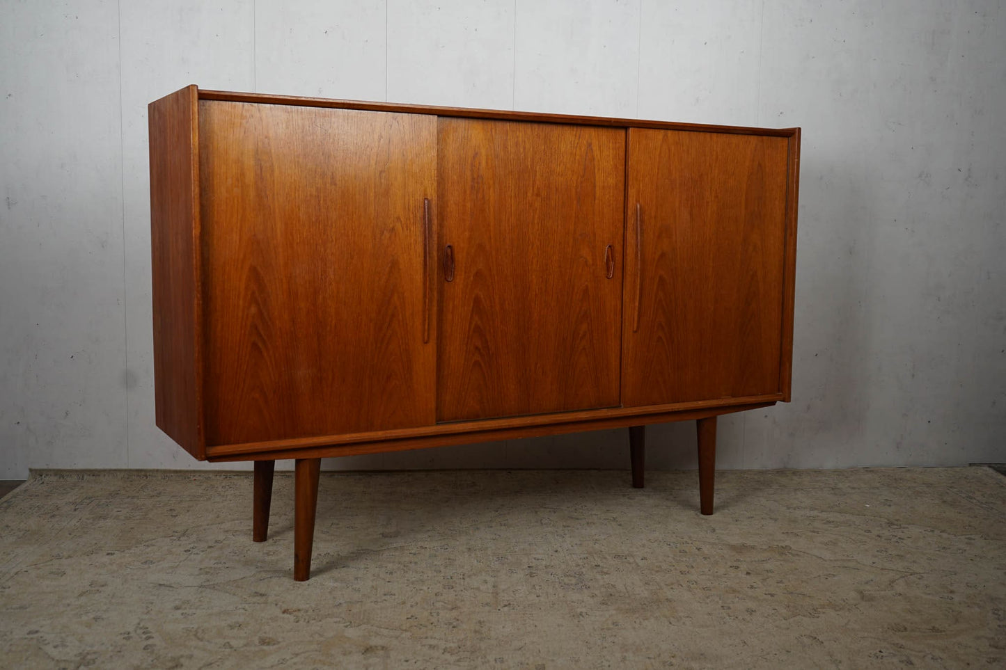 Danish Teak Highboard Sideboard 60s Mid Century Vintage