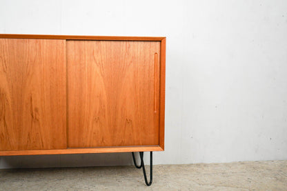 Teak Vinyl Sideboard Plattenschrank Mid Century Vintage