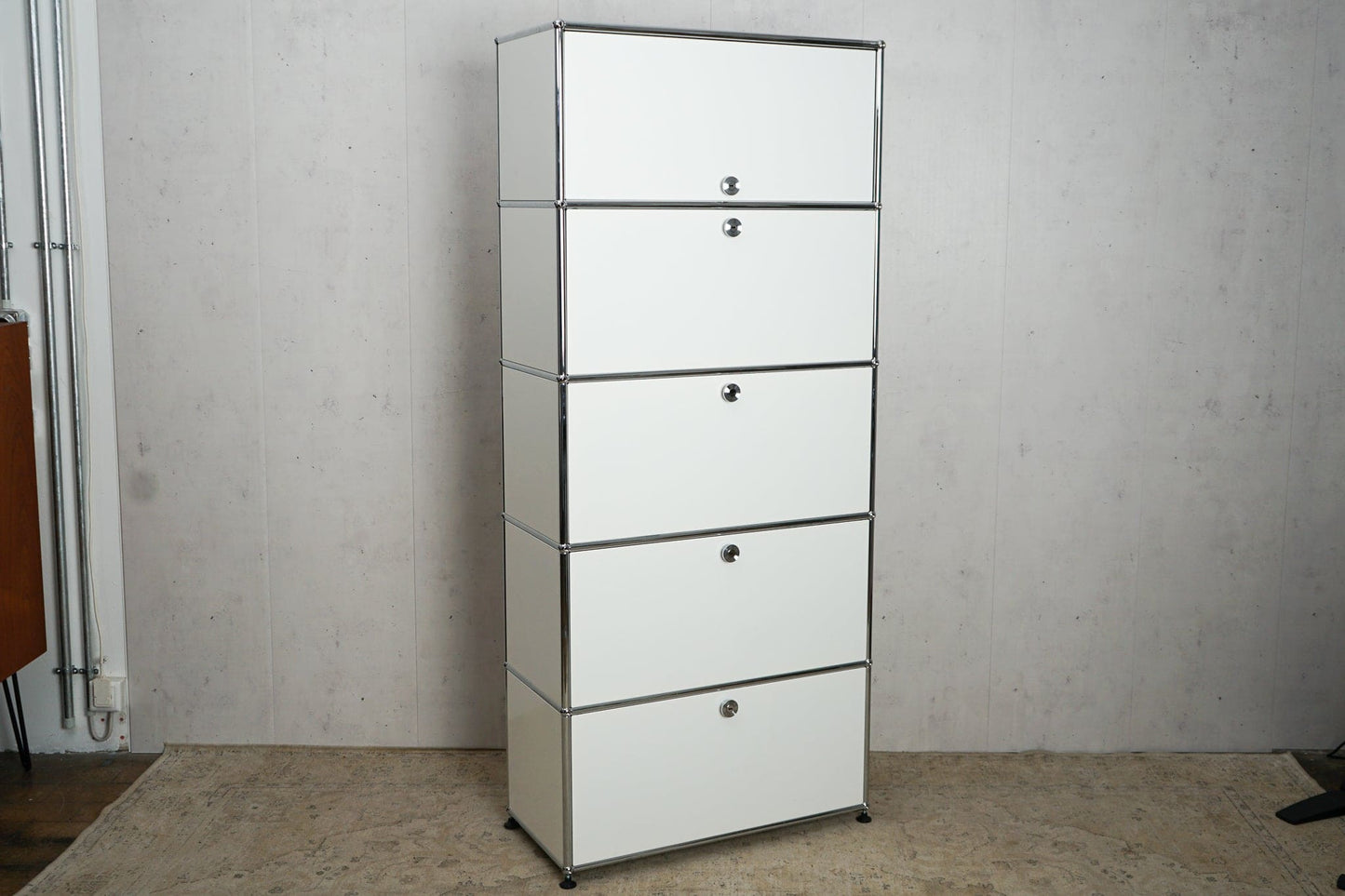 USM Haller étagère murale blanc pur RAL 9010 vintage