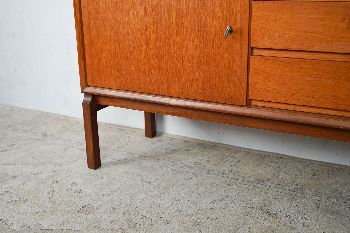 Teak Sideboard Chest of Drawers Danish Mid Century 110cm Vintage