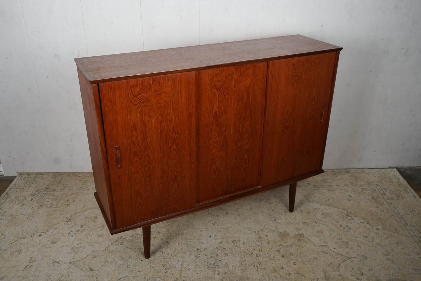 Danish Teak Highboard Sideboard 60s Mid Century 140 cm Vintage