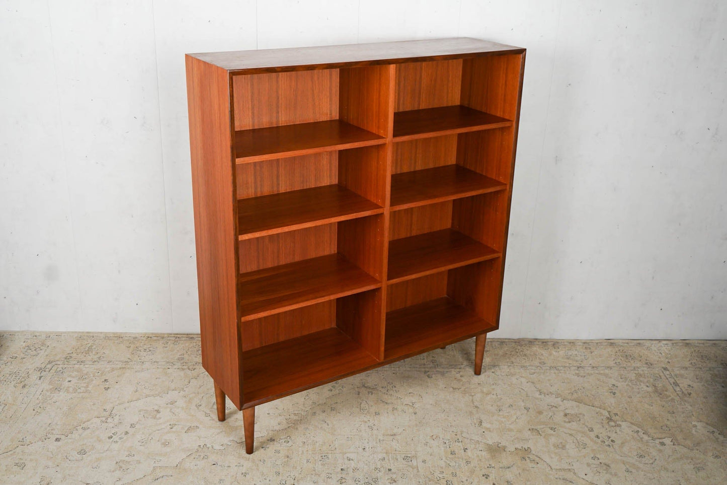 Teak Bücherregal 110cm Mid Century Dänisch Vintage