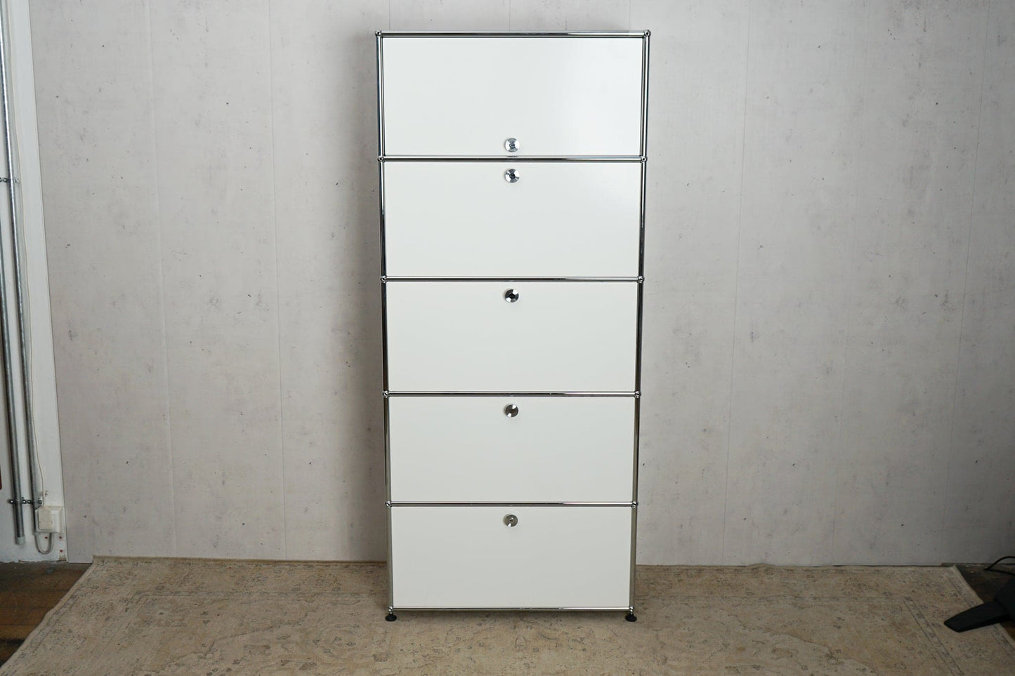 USM Haller étagère murale blanc pur RAL 9010 vintage