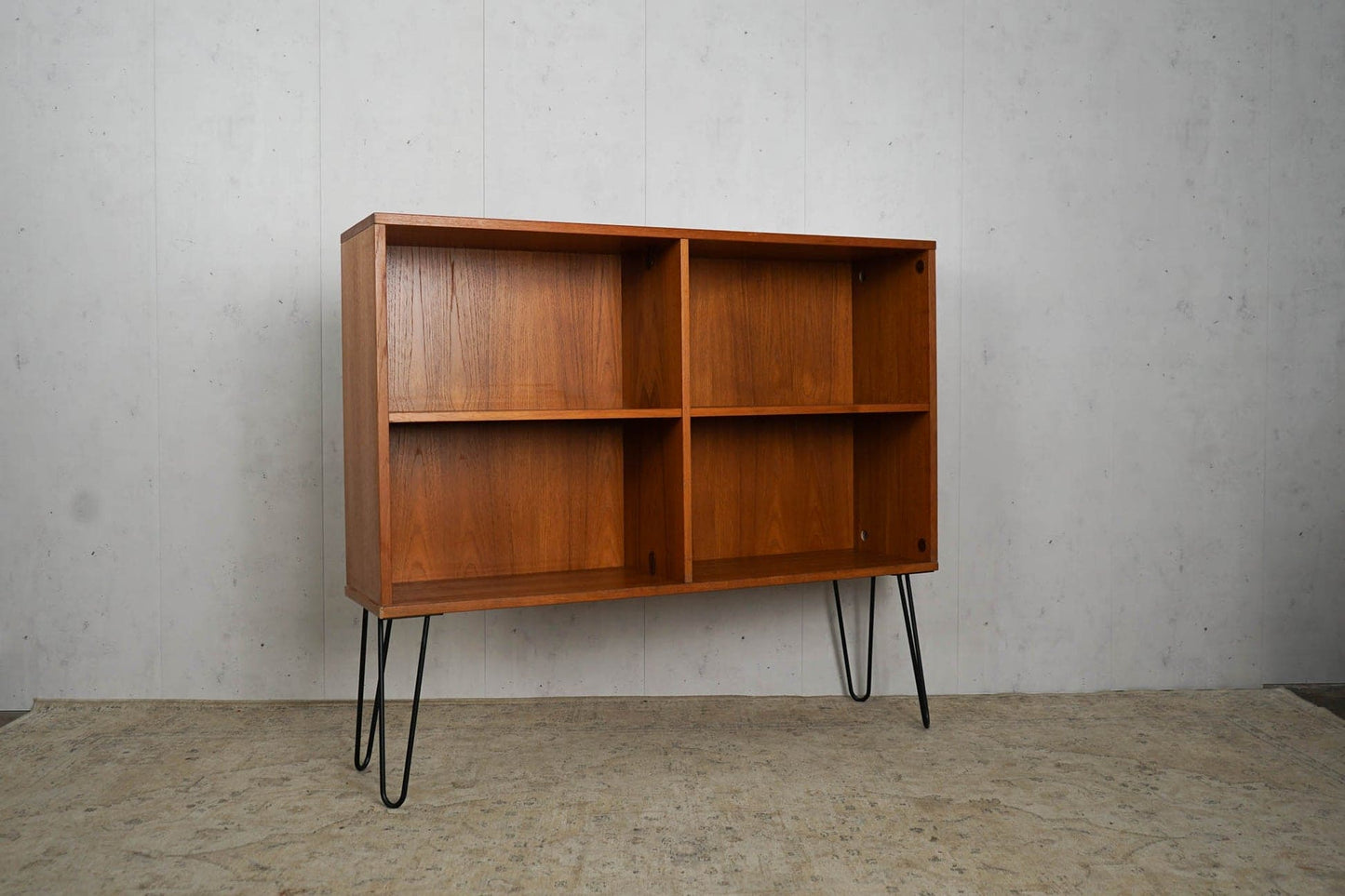 Teak Regal Bücherregal Vintage 120cm 60er Mid Century Retro Dänisch