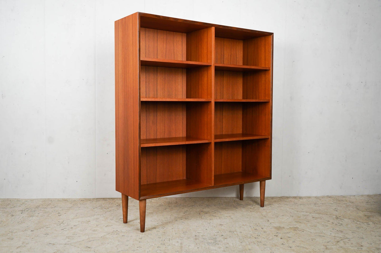 Teak Bookcase 110cm Mid Century Danish Vintage