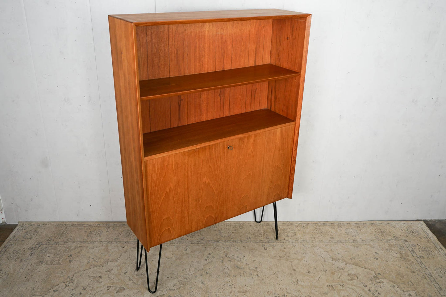 Dänischer Teak Schrank Bücherregal 60er Mid Century Retro Vintage