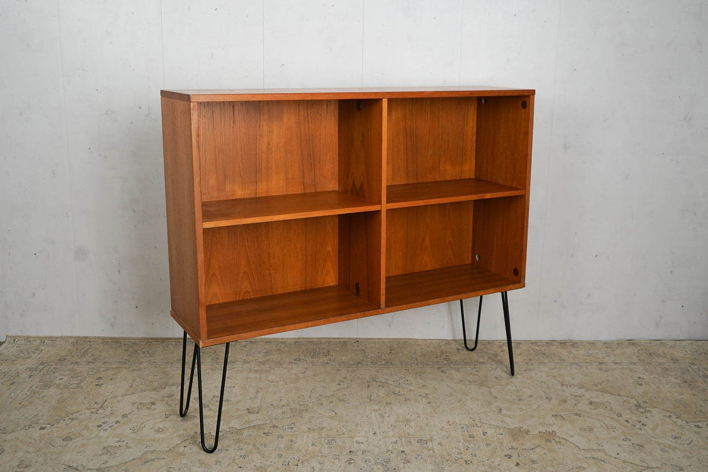 Teak Regal Bücherregal Vintage 120cm 60er Mid Century Retro Dänisch