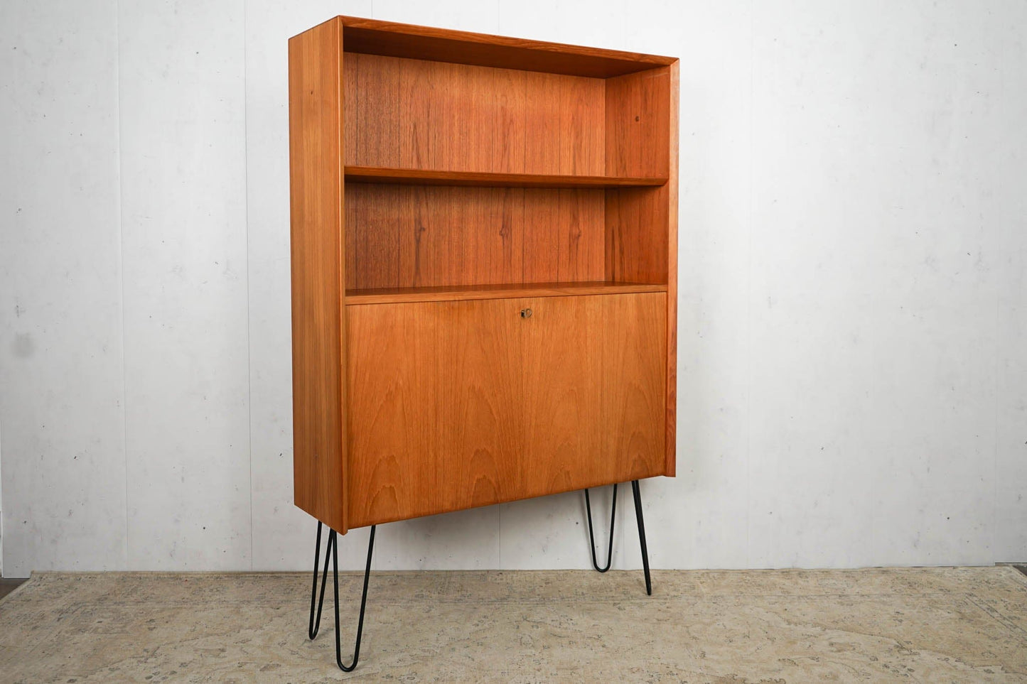 Dänischer Teak Schrank Bücherregal 60er Mid Century Retro Vintage