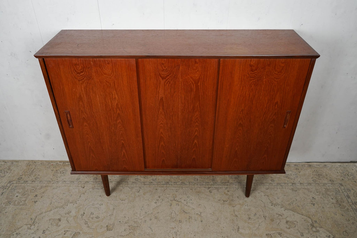 Danish Teak Highboard Sideboard 60s Mid Century 140 cm Vintage