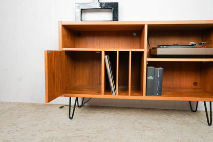 Danish Teak Sideboard Vinyl Record Cabinet Mid Century Vintage