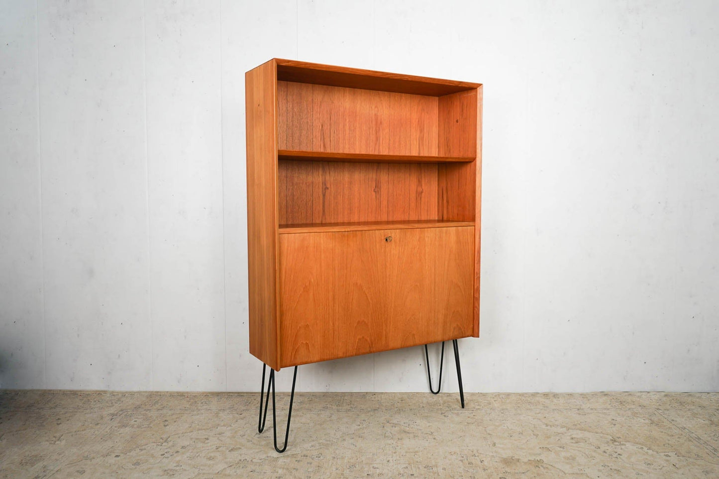 Dänischer Teak Schrank Bücherregal 60er Mid Century Retro Vintage