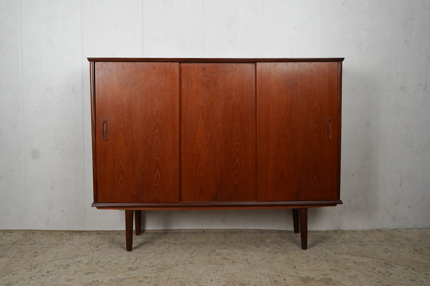 Dänisches Teak Highboard Sideboard 60er Mid Century 140 cm Vintage