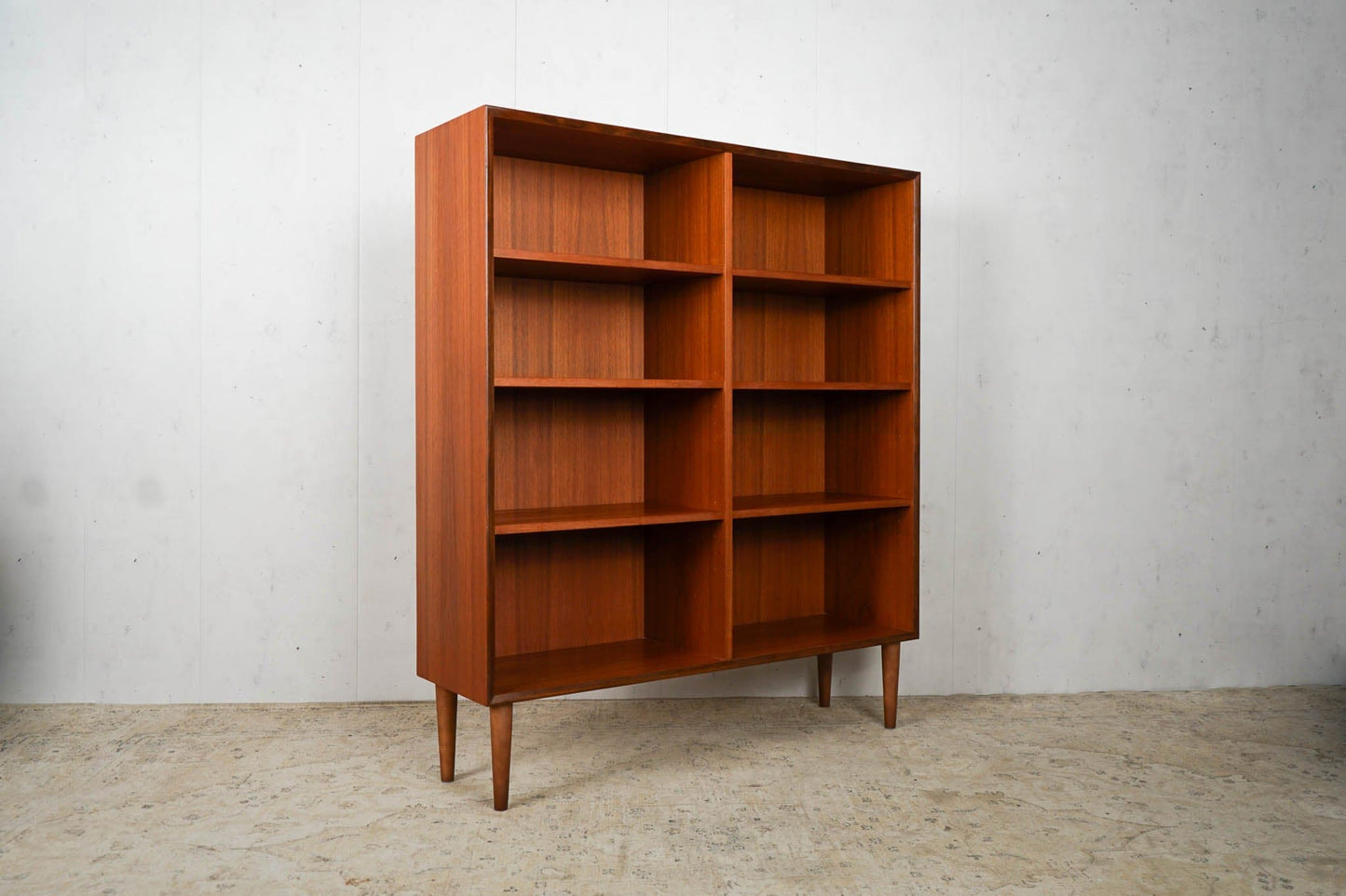 Teak Bookcase 110cm Mid Century Danish Vintage