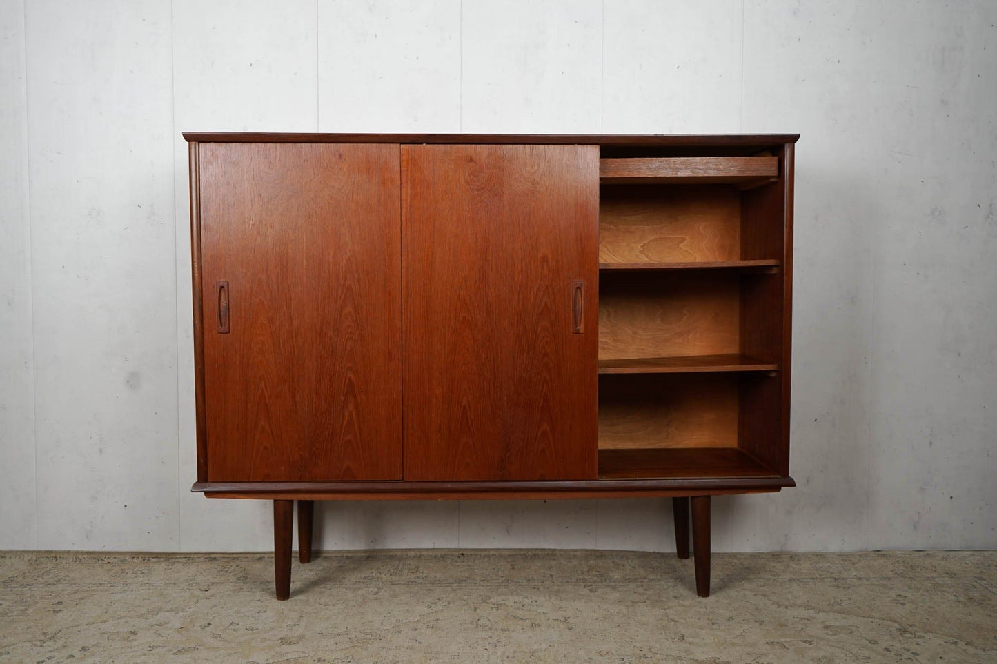 Danish Teak Highboard Sideboard 60s Mid Century 140 cm Vintage