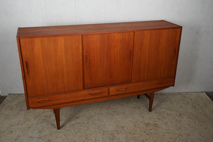 Teak Highboard Sideboard 180cm, Danish, 60s Vintage