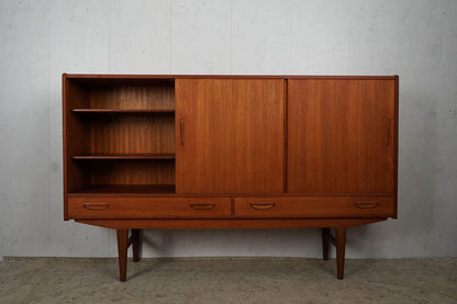 Teak Highboard Sideboard 180cm, Danish, 60s Vintage