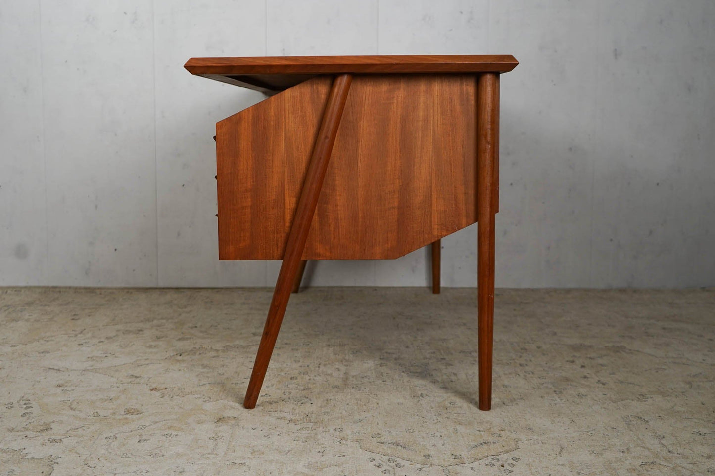 Danish Mid Century Teak Desk by Gunnar Nielsen Tibergaard Vintage