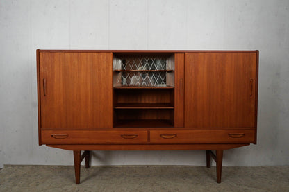 Danish Teak Highboard Sideboard 60s Mid Century 180 cm Vintage