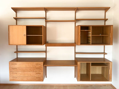 Shelving system by Kai Kristiansen for FM Møbler Oak Vintage