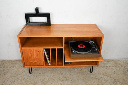 Danish Teak Sideboard Vinyl Record Cabinet Mid Century Vintage