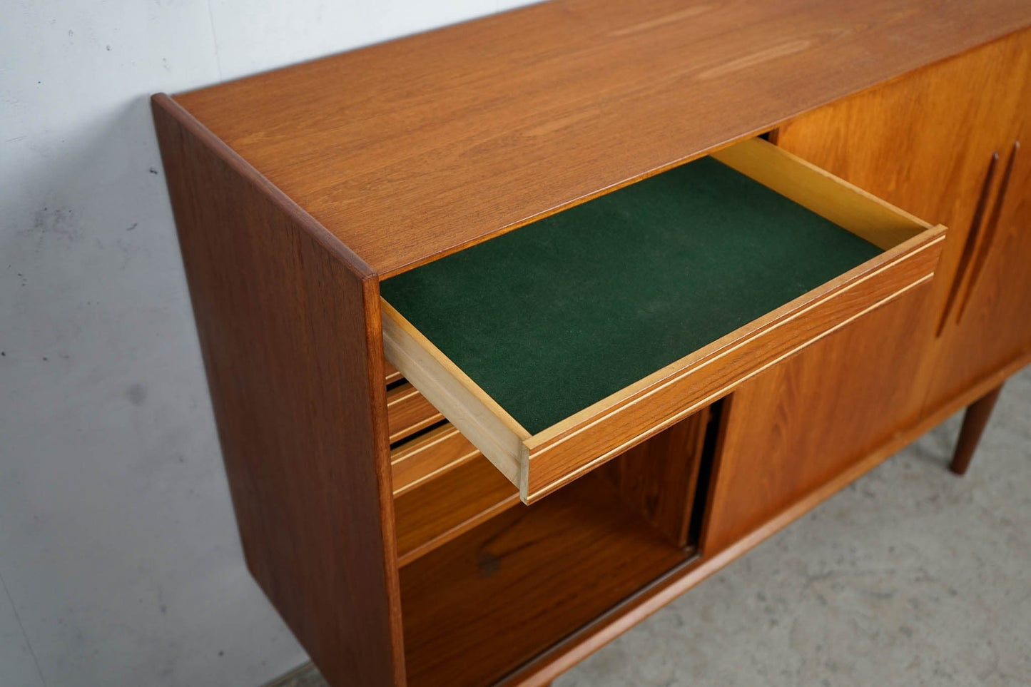 Danish Teak Highboard Sideboard 60s Mid Century Vintage