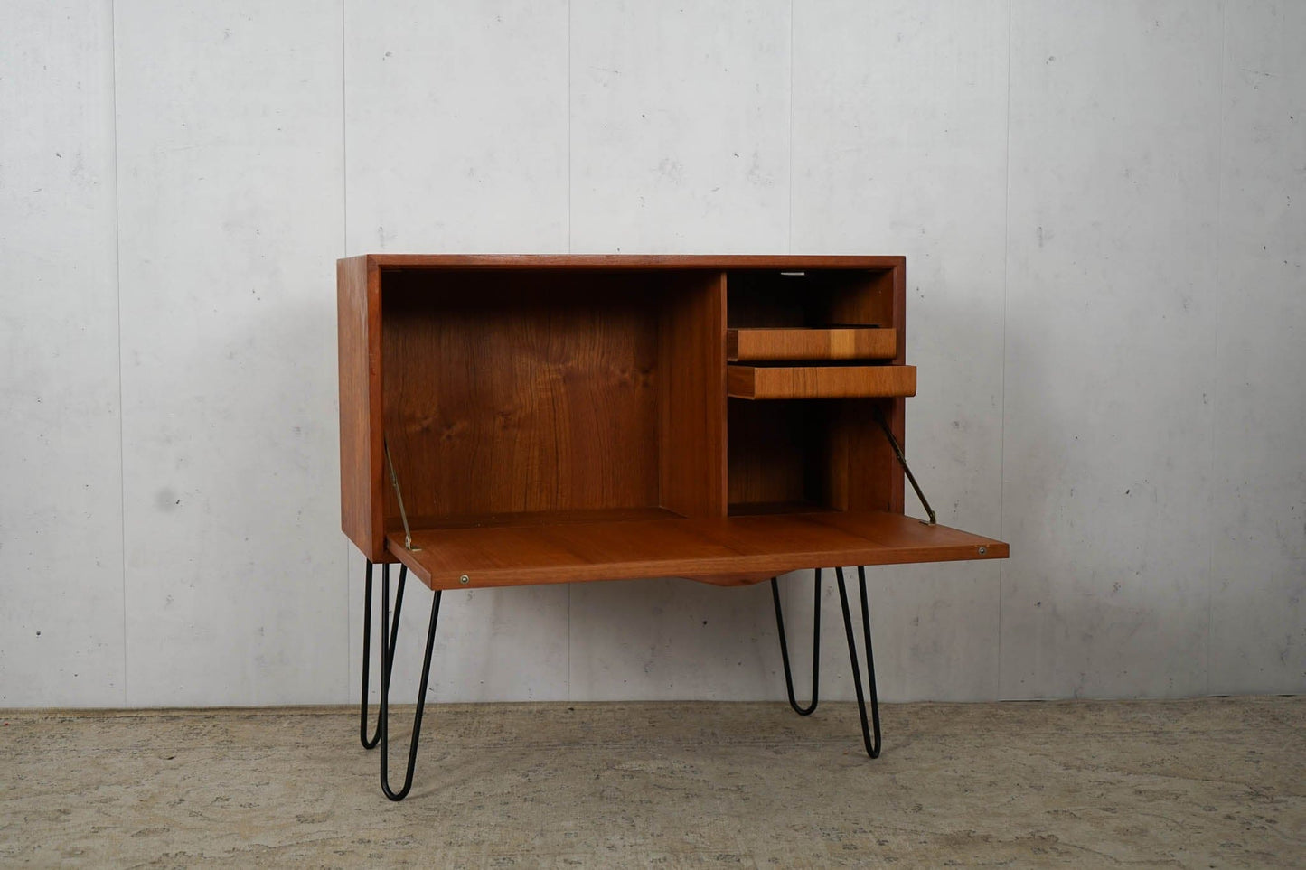 Teak Sideboard Bar Cabinet 60s Mid Century 80cm Vintage