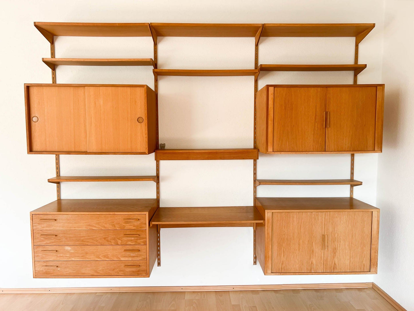 Shelving system by Kai Kristiansen for FM Møbler Oak Vintage