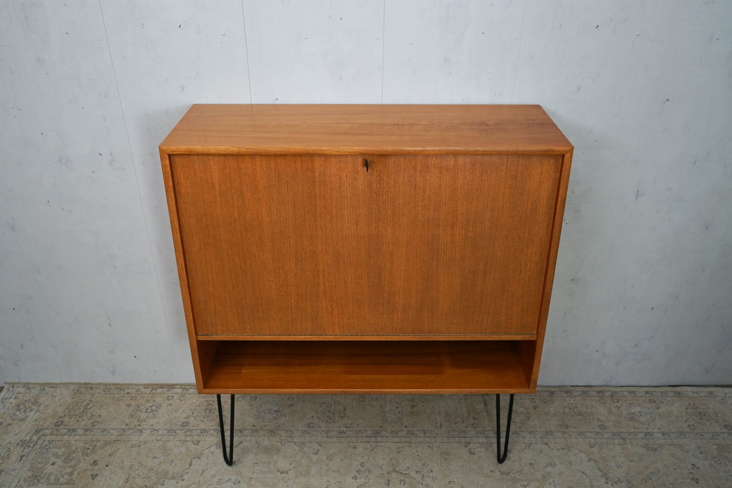 Teak shelf cabinet vintage 60s mid century retro