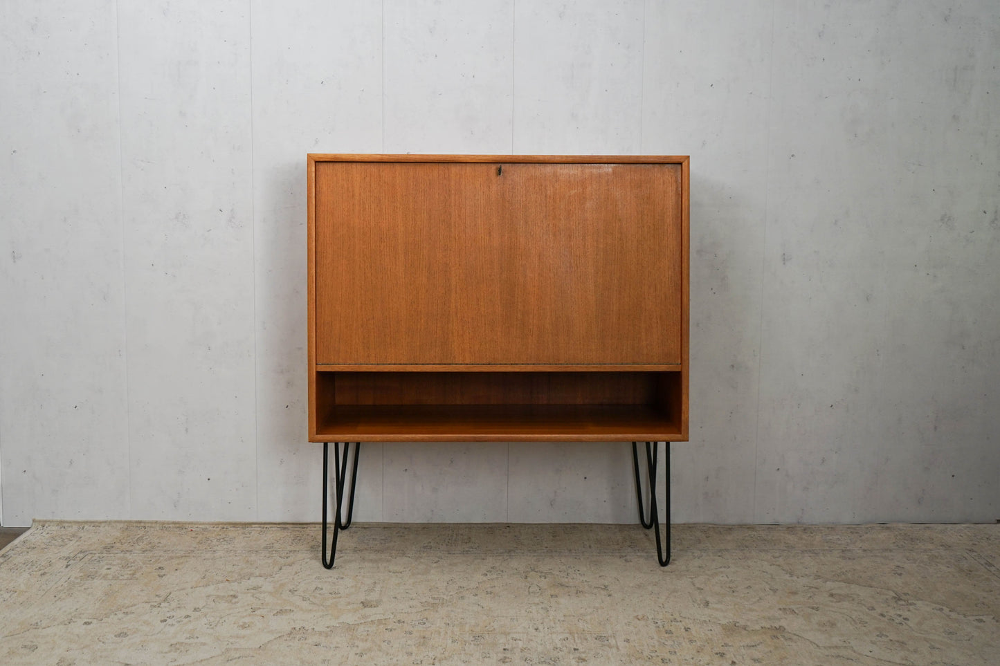 Teak shelf cabinet vintage 60s mid century retro