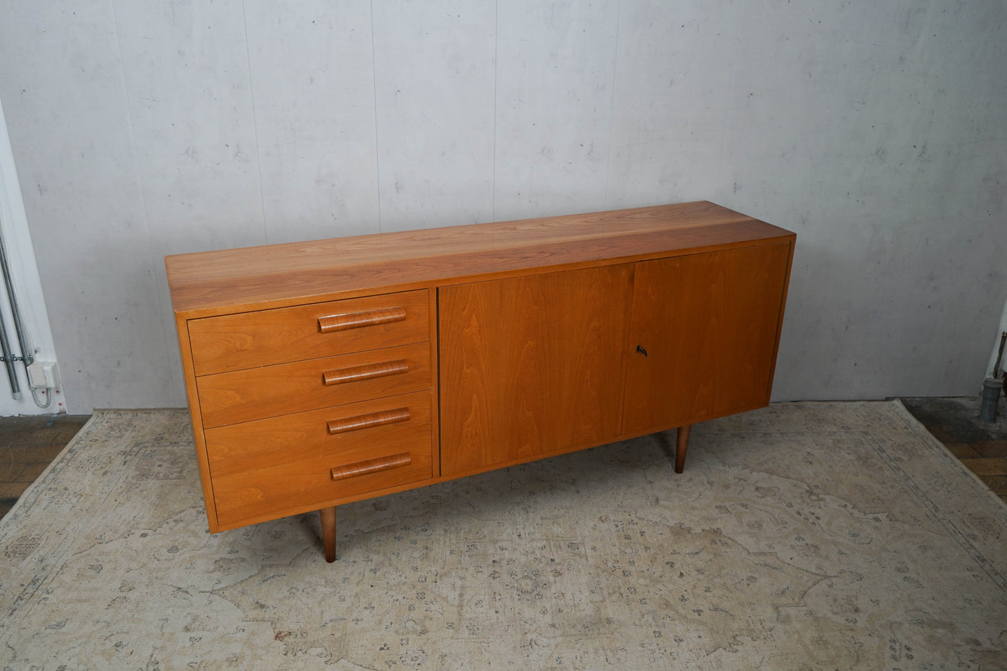 Commode buffet en teck danois Mid Century 170cm vintage