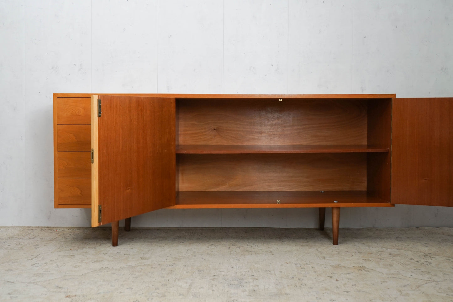 Commode buffet en teck danois Mid Century 170cm vintage